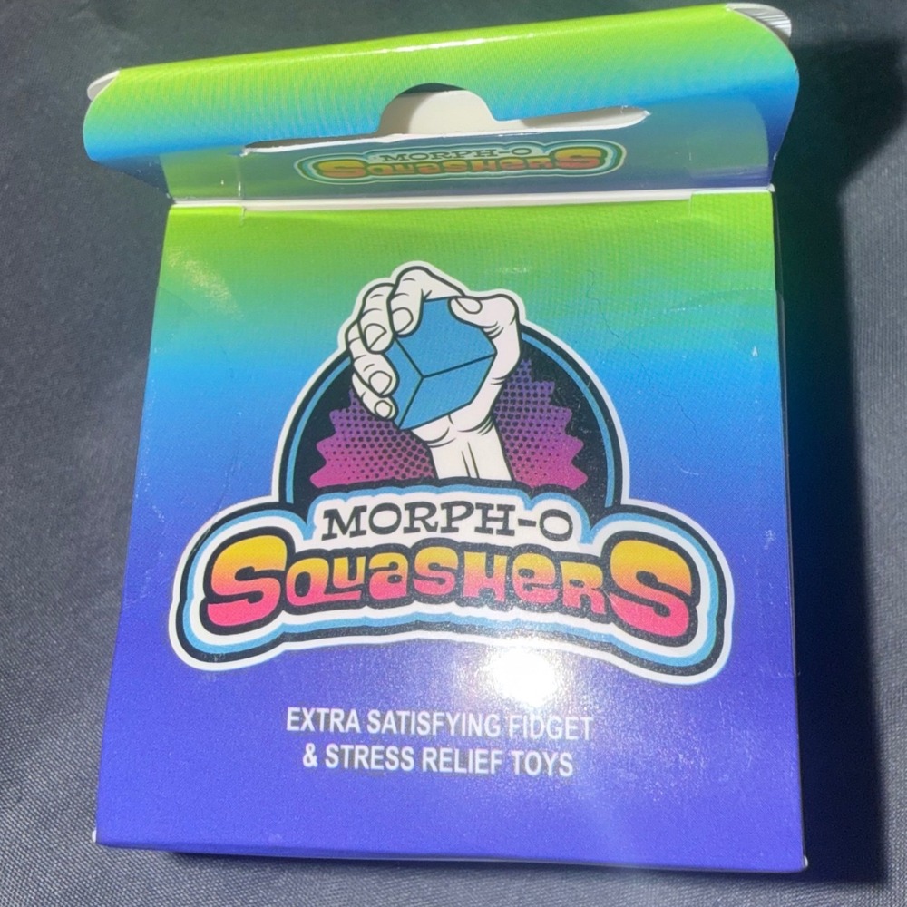 Morph-O Squashers Glow in the Dark Extra Strong Squishy Cube Yellow Fidget Toy - Picture 5 of 6